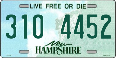 NH license plate 3104452