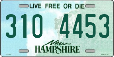 NH license plate 3104453