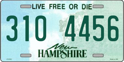 NH license plate 3104456