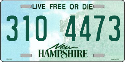 NH license plate 3104473