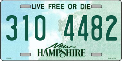 NH license plate 3104482