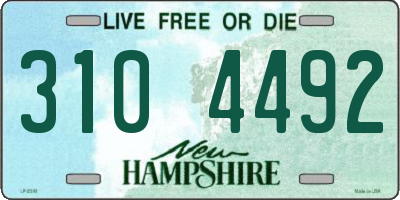 NH license plate 3104492
