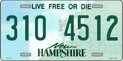 NH license plate 3104512