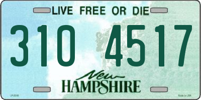 NH license plate 3104517