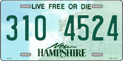 NH license plate 3104524
