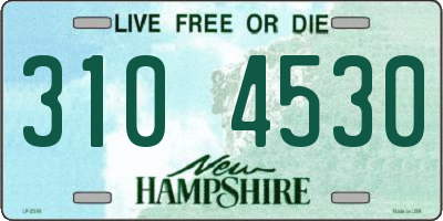NH license plate 3104530