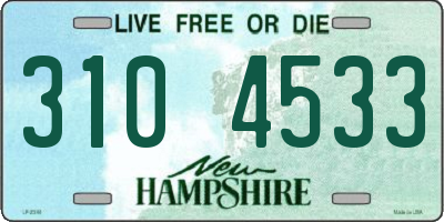 NH license plate 3104533