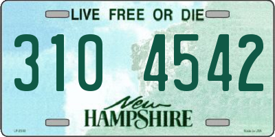 NH license plate 3104542