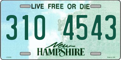 NH license plate 3104543