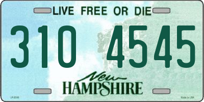 NH license plate 3104545