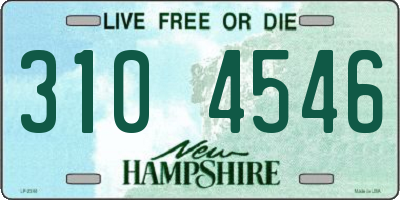 NH license plate 3104546