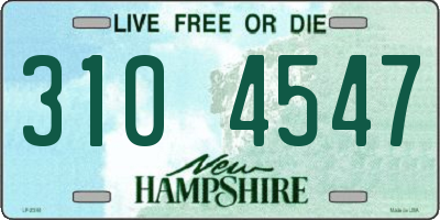 NH license plate 3104547
