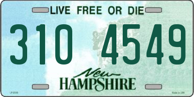 NH license plate 3104549