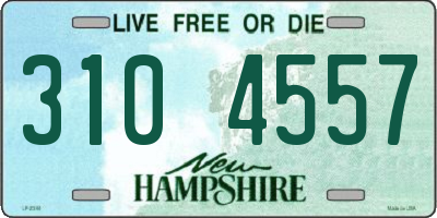 NH license plate 3104557