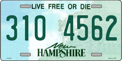 NH license plate 3104562