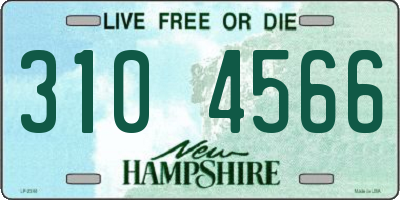NH license plate 3104566