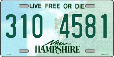 NH license plate 3104581