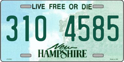 NH license plate 3104585