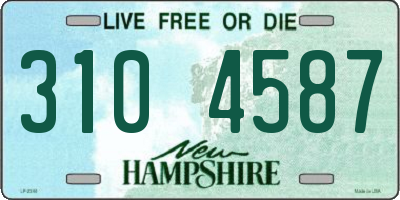 NH license plate 3104587