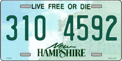 NH license plate 3104592