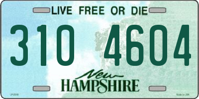 NH license plate 3104604