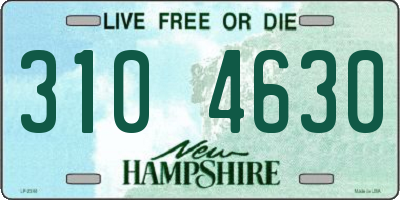 NH license plate 3104630