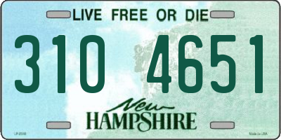 NH license plate 3104651