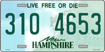 NH license plate 3104653