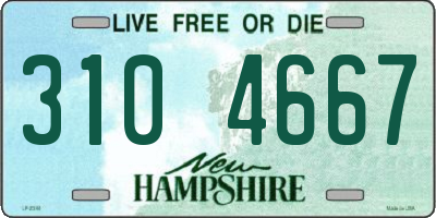 NH license plate 3104667