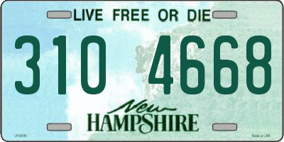 NH license plate 3104668