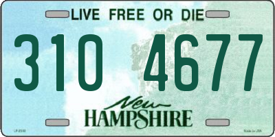 NH license plate 3104677