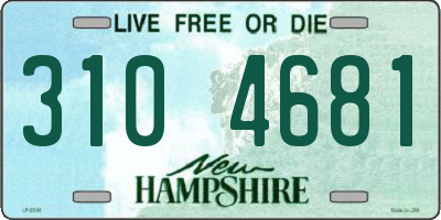 NH license plate 3104681