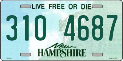 NH license plate 3104687