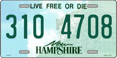 NH license plate 3104708