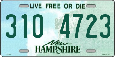 NH license plate 3104723