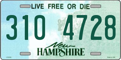 NH license plate 3104728
