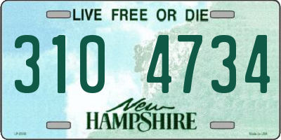 NH license plate 3104734