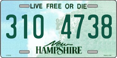 NH license plate 3104738