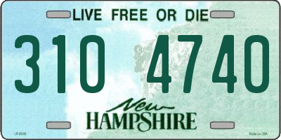 NH license plate 3104740