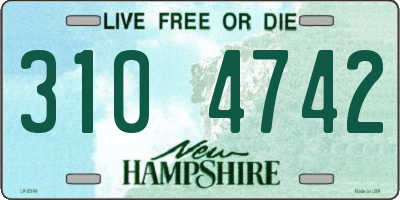 NH license plate 3104742