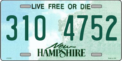 NH license plate 3104752