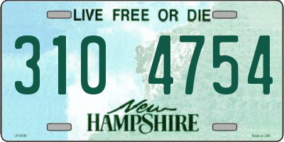 NH license plate 3104754