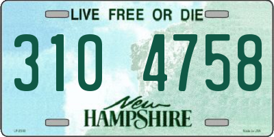 NH license plate 3104758