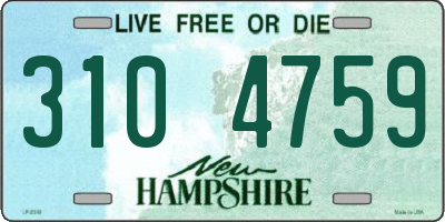 NH license plate 3104759