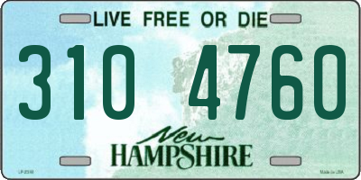 NH license plate 3104760