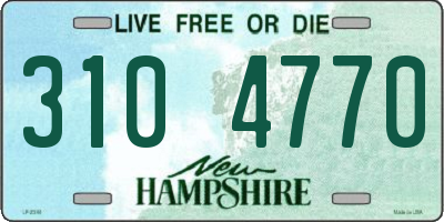 NH license plate 3104770