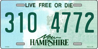 NH license plate 3104772