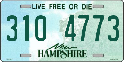 NH license plate 3104773