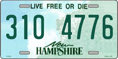 NH license plate 3104776