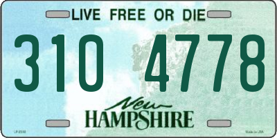NH license plate 3104778